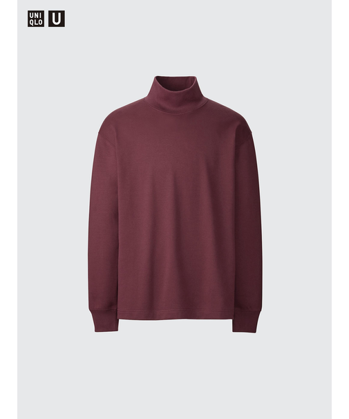 ブラッシュドモックネックTシャツ