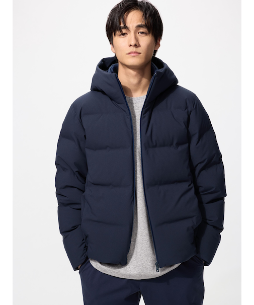 シームレスダウンパーカ