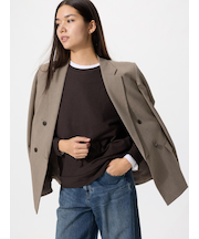 ソフトニットフリースクルーネックT