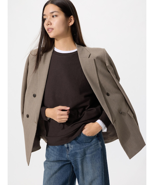 ソフトニットフリースクルーネックT