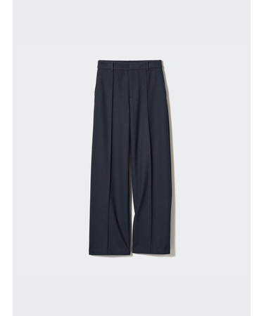 ブラッシュドジャージーワイドパンツ/丈長め