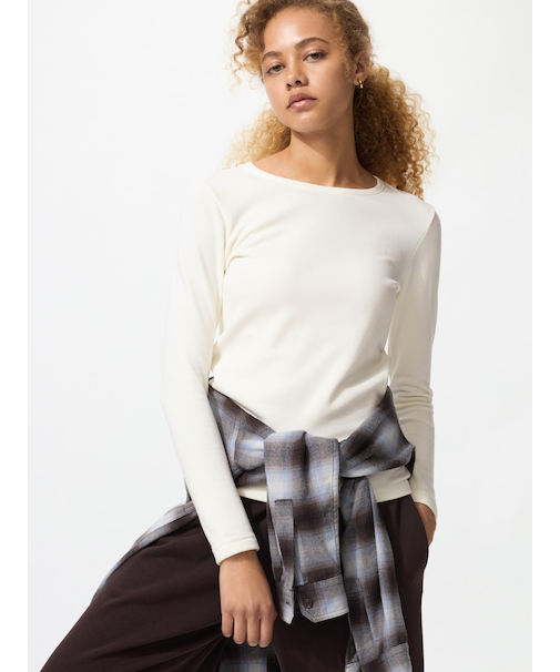 超極暖ヒートテッククルーネックT