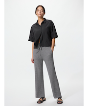 ウォッシャブルニットリブパンツ