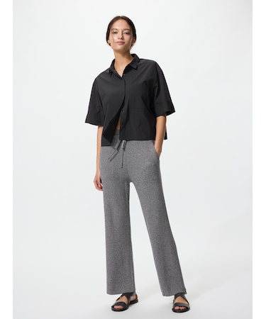 ウォッシャブルニットリブパンツ