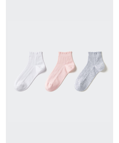 ショートソックス/3足組/クロシェ