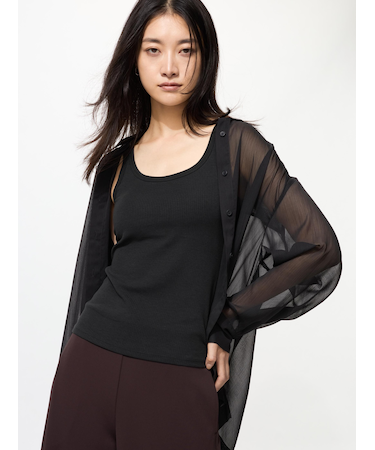 エアリズムコットンブラタンクトップ