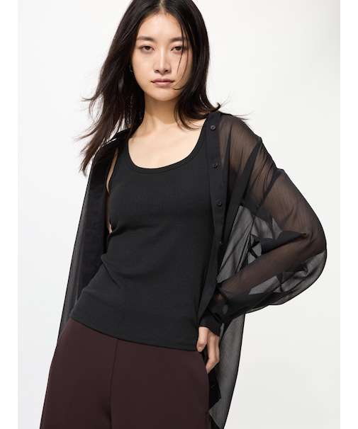 エアリズムコットンブラタンクトップ