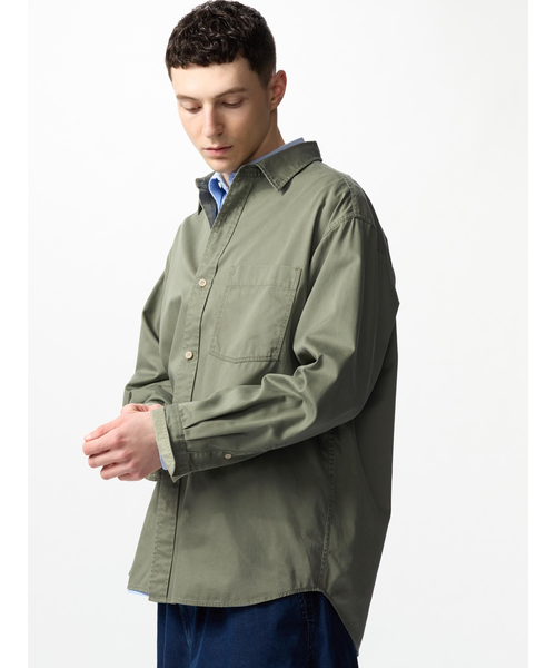 ツイルオーバーシャツ｜ユニクロの通販｜&mall（アンドモール）三井
