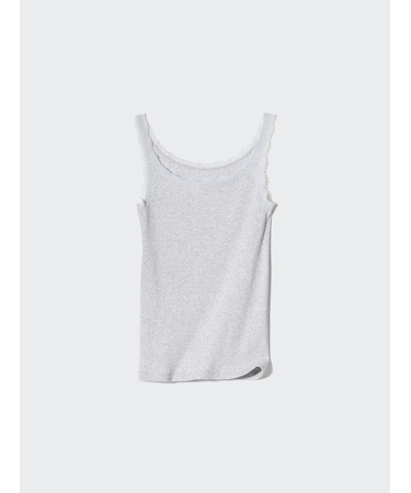 コットンレースタンクトップ