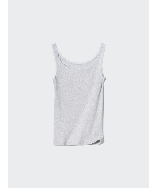 コットンレースタンクトップ