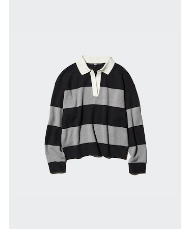 スムースコットンリラックスポロセーター