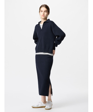 スムースコットンブレンドスカート