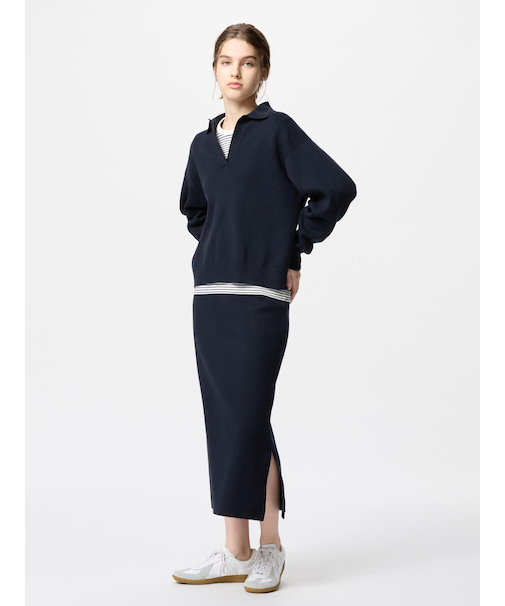 スムースコットンブレンドスカート