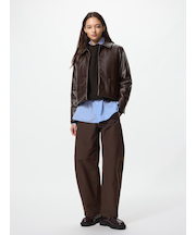 ジャージーバレルレッグパンツ