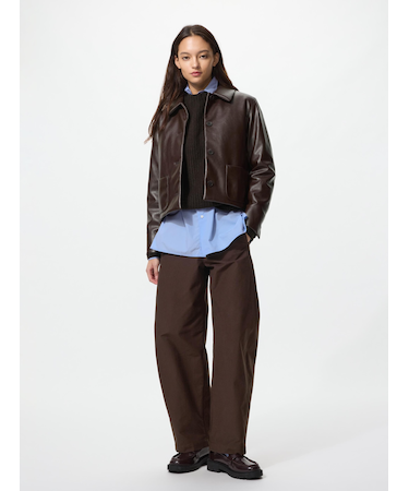 ジャージーバレルレッグパンツ