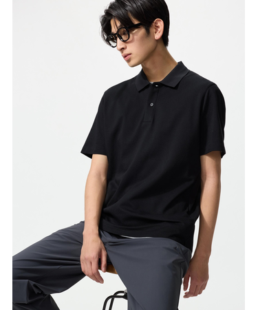 エアリズムコットンカノコポロシャツ