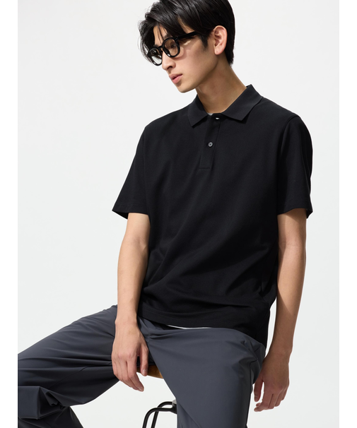 エアリズムコットンカノコポロシャツ