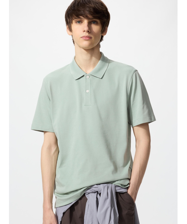 エアリズムコットンカノコポロシャツ