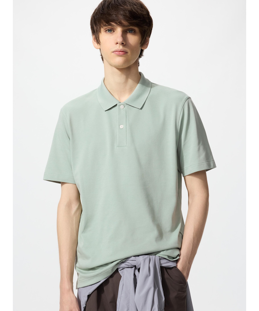 エアリズムコットンカノコポロシャツ