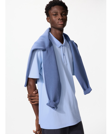 エアリズムコットンカノコポロシャツ