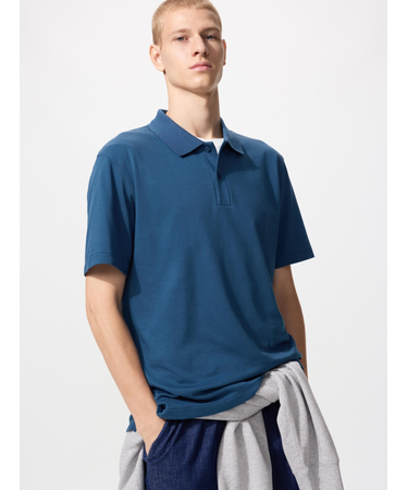 エアリズムコットンカノコポロシャツ