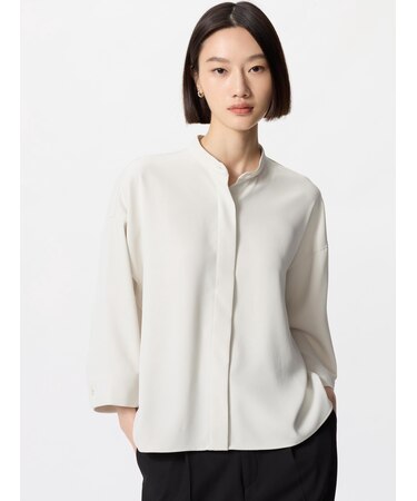 ドレープブラウス/7分袖