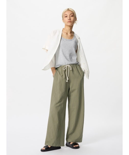 リネンブレンドイージーパンツ