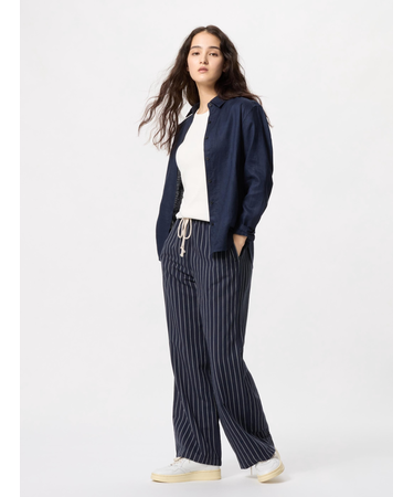 リネンブレンドイージーパンツ