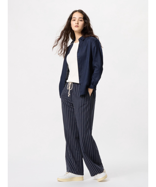 リネンブレンドイージーパンツ