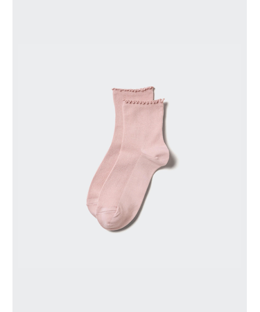 ヒートテックソックス/クルー/フリル