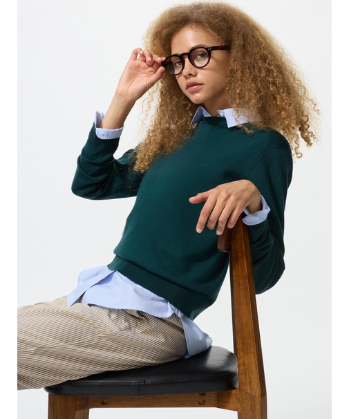 メリノクルーネックセーター