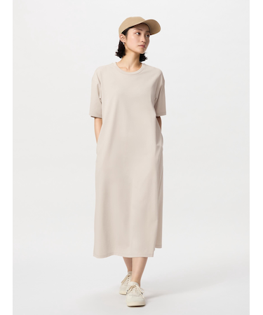 エアリズムコットンTワンピース/半袖/丈短め