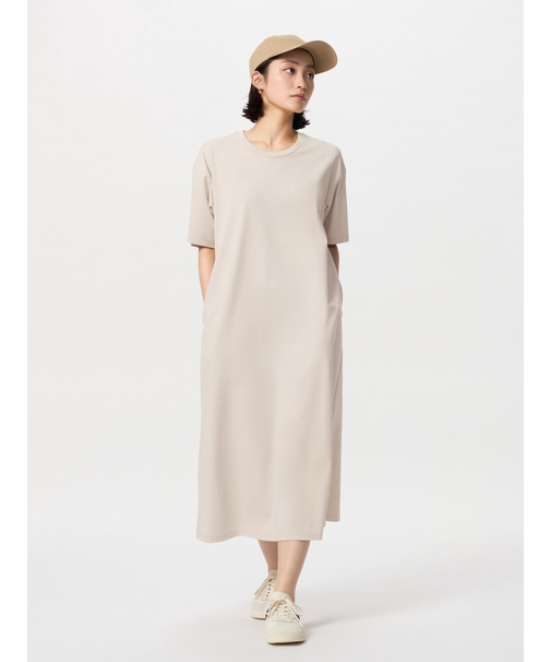 エアリズムコットンTワンピース/半袖/丈短め