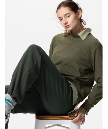 ソフトニットフリースクルーネックT