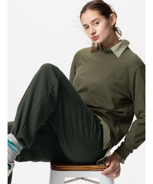 ソフトニットフリースクルーネックT