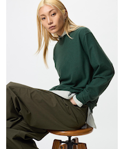 ソフトニットフリースクルーネックT