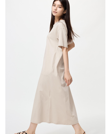 エアリズムコットンTワンピース/半袖