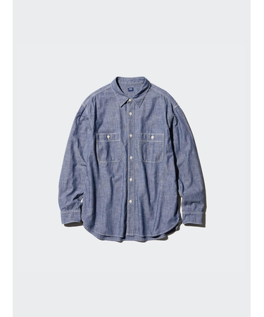 シャンブレーオーバーシャツ