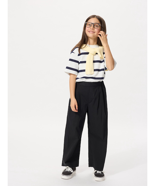 GIRLS タックワイドパンツ