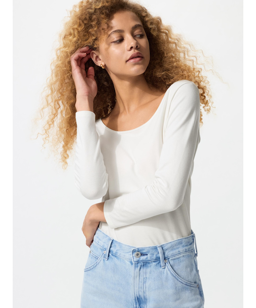 極暖ヒートテックコットンUネックT/8分袖