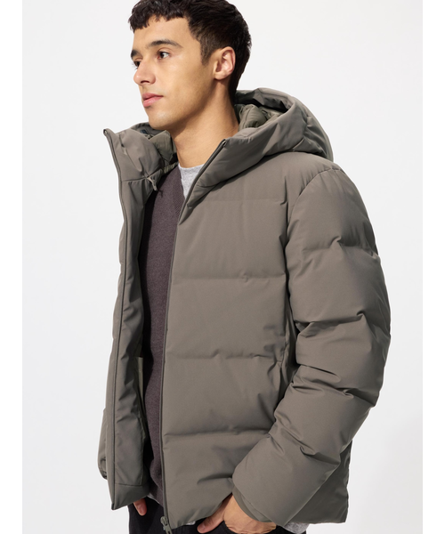 【新品未使用】UNIQLO シームレスダウンパーカ GRAY　ダウン90％ ユニクロ公式 | シームレスダウンパーカ/3Dカット