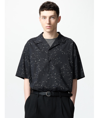 オープンカラーシャツ/プリント