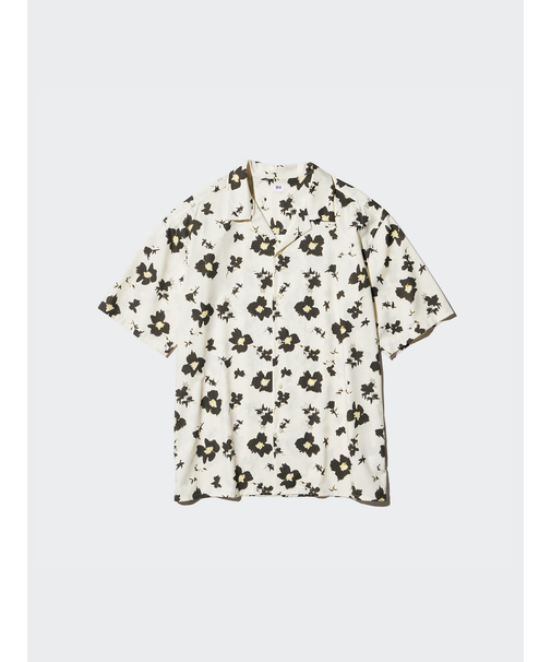 オープンカラーシャツ/プリント