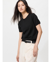 UVカットクルーネックセーター半袖