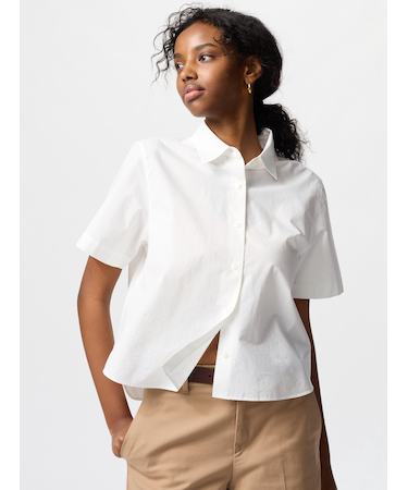 コットンショートシャツ/半袖