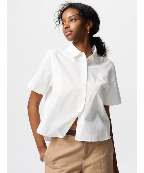 コットンショートシャツ/半袖