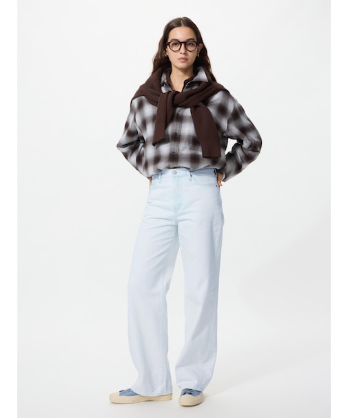 ワイドストレートジーンズ/丈長め