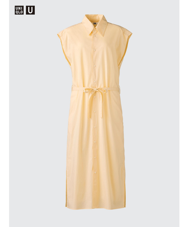 コットンシャツワンピース/ノースリーブ