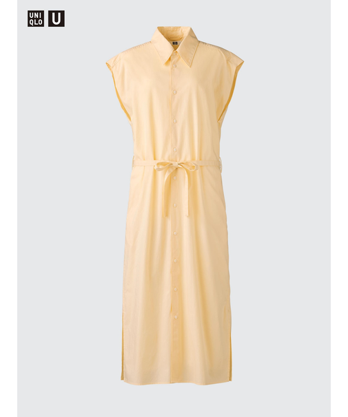 コットンシャツワンピース/ノースリーブ