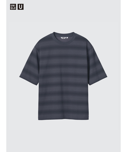 エアリズムコットンオーバーサイズボーダーTシャツ